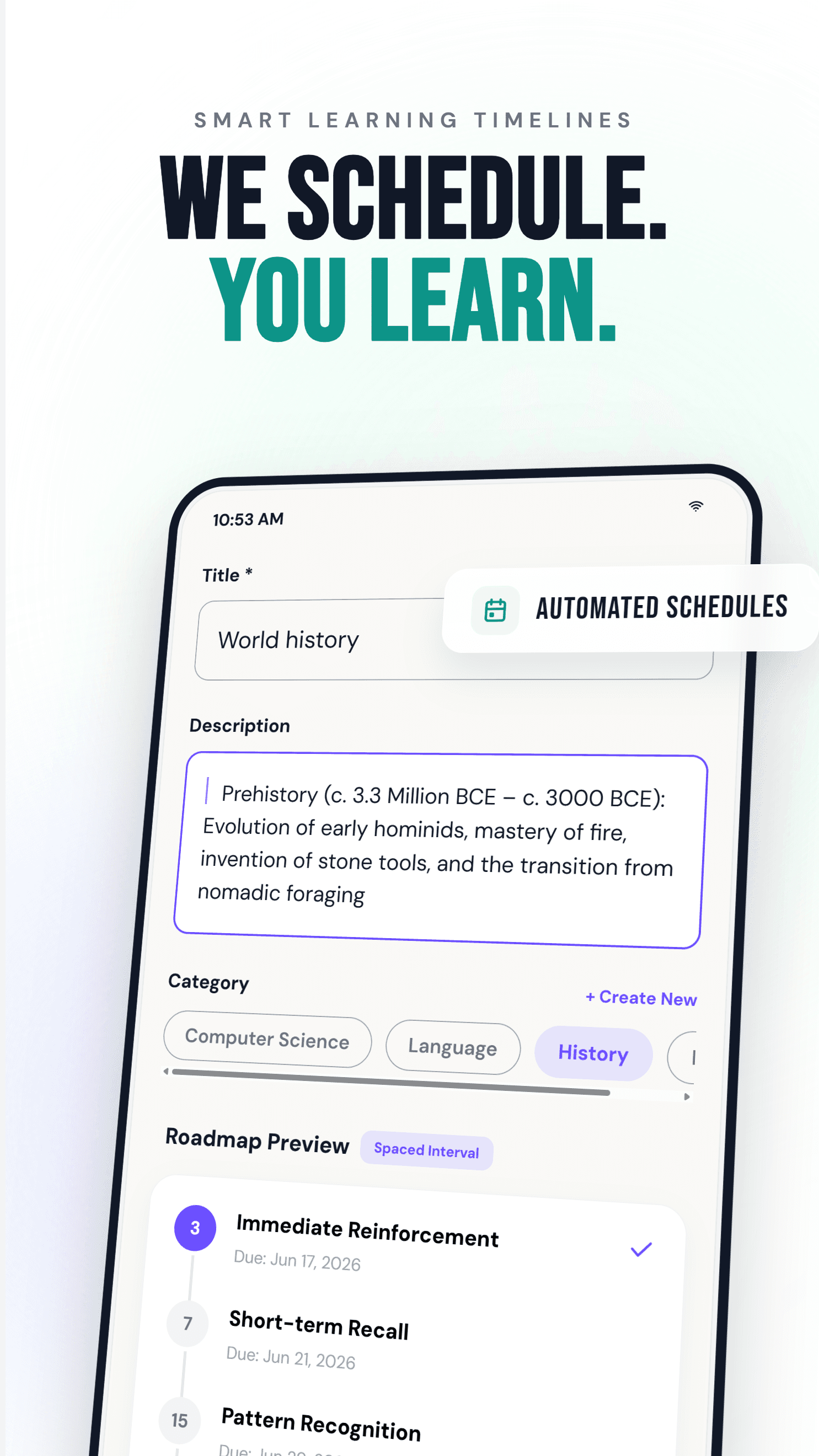 Create topic with roadmap preview